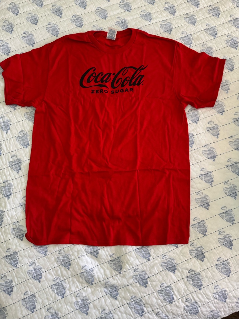 Delta Red Short Sleeve Tee with Black Coca-Cola Logo